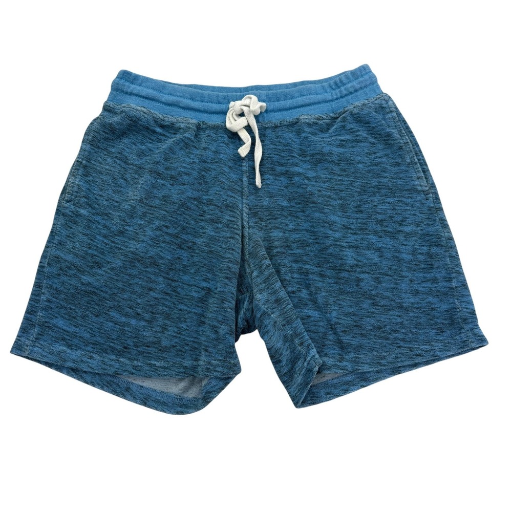 Chubbies Shorts Mens M Blue Sweat Terry Drawstring Elastic Pockets 7 Inseam